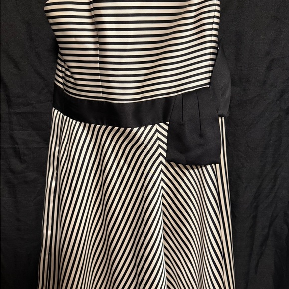 Halston Heritage Black and White Strapless Gown - Picture 3 of 7